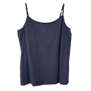 CJ Banks Camisole Plus Size 2X Sleeveless Adjustable Strap Navy Blue Lightweight